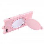 Wholesale iPhone 7 Plus Rose Diamond Mirror Case (Hot Pink)